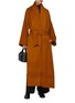 Figure View - Click To Enlarge - LA COLLECTION - Long Sleeve Wool Cashmere Coat