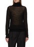 Main View - Click To Enlarge - LA COLLECTION - Frederica Turtleneck Sheer Wool Top