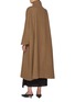 Back View - Click To Enlarge - LA COLLECTION - Stand Collar Wool Blend Coat