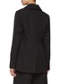 Back View - Click To Enlarge - LA COLLECTION - Double Breasted Notch Lapel Virgin Wool Blend Blazer