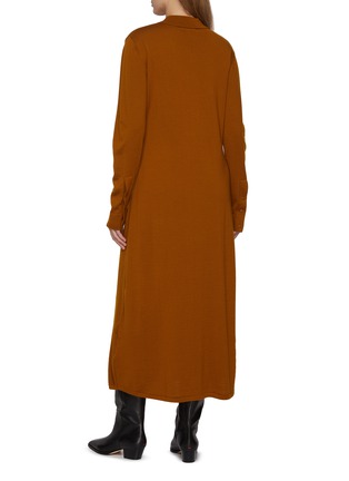 Back View - Click To Enlarge - LA COLLECTION - Mabel Merino Wool Shirt Dress