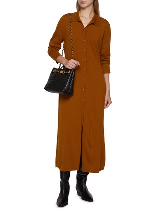 Figure View - Click To Enlarge - LA COLLECTION - Mabel Merino Wool Shirt Dress