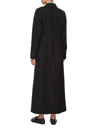 Back View - Click To Enlarge - LA COLLECTION - Single Breasted Wool Silk Coat