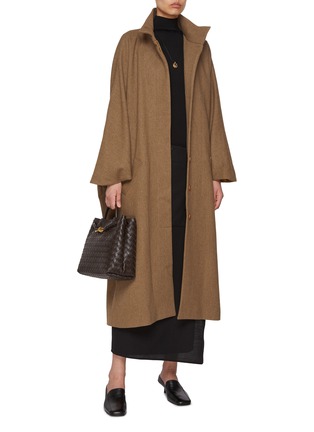 Figure View - Click To Enlarge - LA COLLECTION - Overlay Panel Wool Maxi Skirt