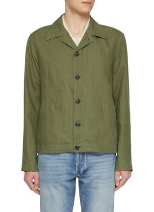 Main View - Click To Enlarge - VALSTAR - Mickey Linen Coach Jacket
