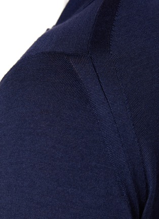  - JOHN SMEDLEY - Stand Collar Cashmere Silk Polo Shirt