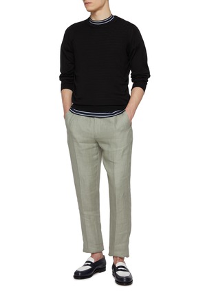 Figure View - Click To Enlarge - JOHN SMEDLEY - Crewneck Cashmere Silk Sweater