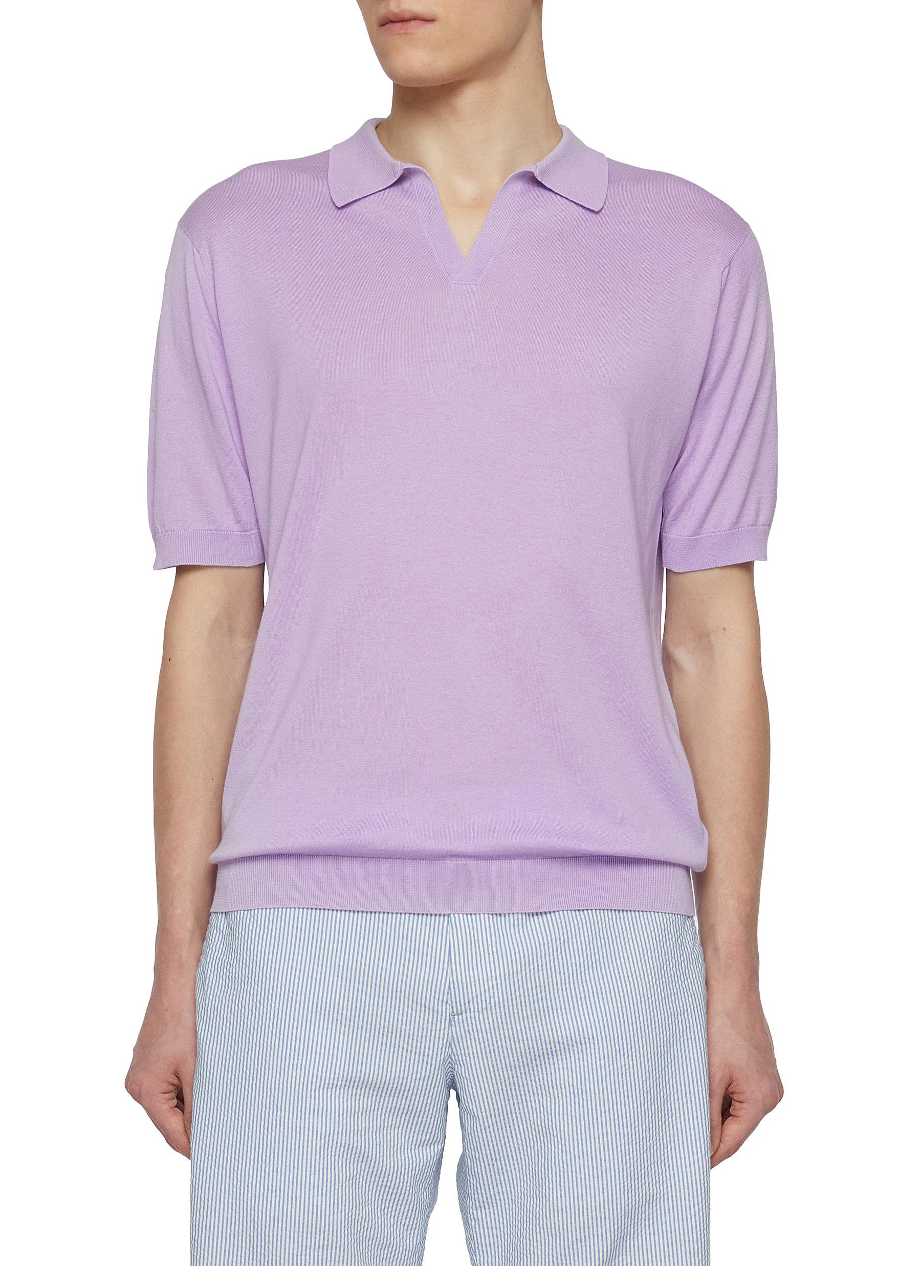 トップス JOHN SMADLEY SKIPPER COLLAR SHIRTS L JOHN SMEDLEY | Skipper Collar Cotton Polo Shirt | Men | Lane