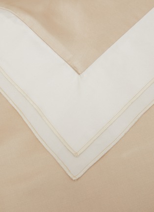 Detail View - Click To Enlarge - SILKY MIRACLE - Two-Tone King Size Cotton Silk Bed Set — Light Pink/White