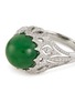 Detail View - Click To Enlarge - SAMUEL KUNG - Diamond jade 18k white gold ring