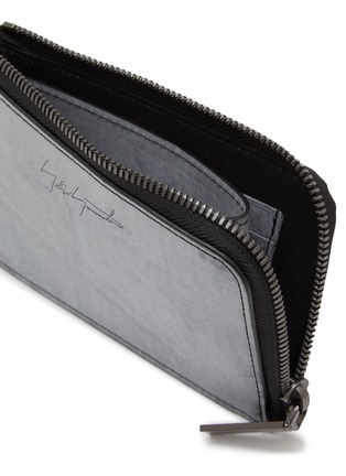Detail View - Click To Enlarge - DISCORD YOHJI YAMAMOTO - Short Zip Leather Wallet