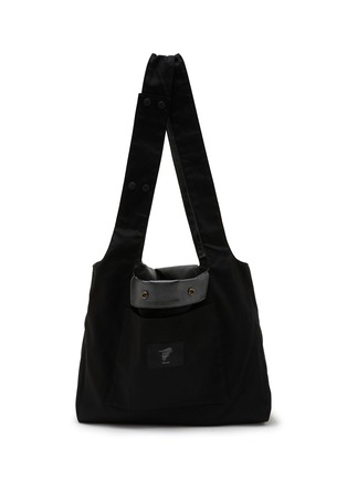 Detail View - Click To Enlarge - DISCORD YOHJI YAMAMOTO - Small Reversible Dot Leather Cotton Tote