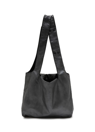 Main View - Click To Enlarge - DISCORD YOHJI YAMAMOTO - Small Reversible Dot Leather Cotton Tote
