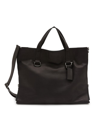 Main View - Click To Enlarge - DISCORD YOHJI YAMAMOTO - Large Zipper Leather Tote Bag