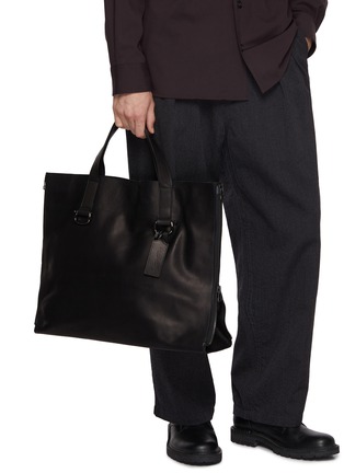 DISCORD YOHJI YAMAMOTO | Large Zipper Leather Tote Bag | Men