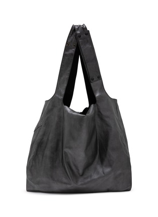 Main View - Click To Enlarge - DISCORD YOHJI YAMAMOTO - Reversible Dot Leather Cotton Tote