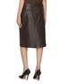 Back View - Click To Enlarge - ARMARIUM - Daria Leather Midi Skirt