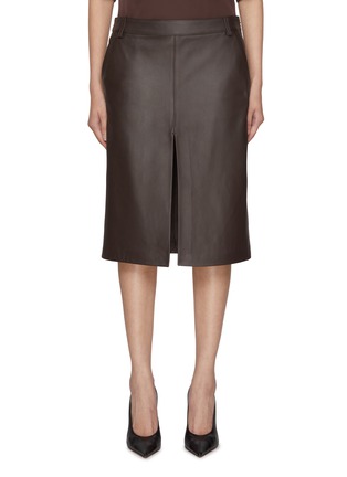 Main View - Click To Enlarge - ARMARIUM - Daria Leather Midi Skirt