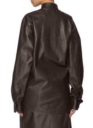 Back View - Click To Enlarge - ARMARIUM - Lavinia Double Fit Leather Shirt