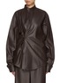 Main View - Click To Enlarge - ARMARIUM - Lavinia Double Fit Leather Shirt