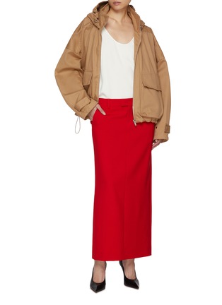Figure View - Click To Enlarge - ARMARIUM - Loren Wool Blend Tube Skirt