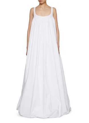 Main View - Click To Enlarge - ARMARIUM - Nora Gathered Floor Length Cotton Dress