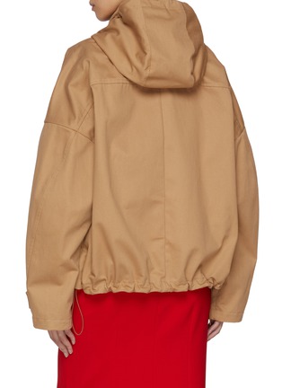 Back View - Click To Enlarge - ARMARIUM - Ava Hooded Cotton Windbreaker Jacket