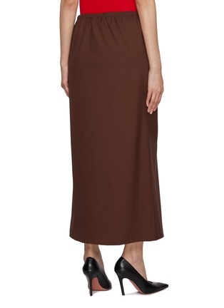 Back View - Click To Enlarge - ARMARIUM - Virna Front Slit Wool Skirt