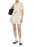 Figure View - Click To Enlarge - DUNST - Double Pleated Cotton Linen Shorts