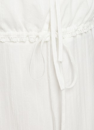  - DUNST - Front Tie Lace Trim Midi Cotton Dress