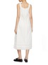 Back View - Click To Enlarge - DUNST - Front Tie Lace Trim Midi Cotton Dress