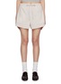 Main View - Click To Enlarge - DUNST - Lace Trim Drawstring Waist Shorts