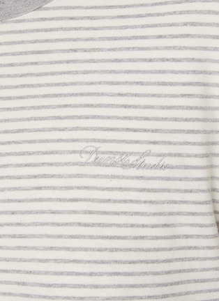  - DUNST - Stripe Logo Cotton T-Shirt