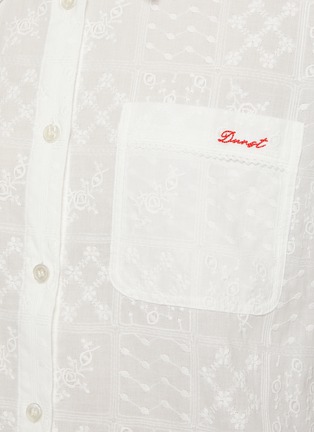  - DUNST - Logo Embroidered Lace Cotton Shirt