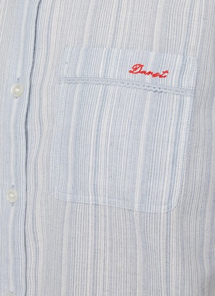  - DUNST - Logo Embroidered Striped Shirt