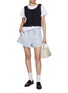 Figure View - Click To Enlarge - DUNST - Lace Trim Banded Shorts