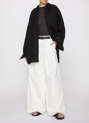Back View - Click To Enlarge - SKIMS - Sheer Cotton Crewneck T-Shirt