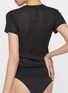 Front View - Click To Enlarge - SKIMS - Sheer Cotton Crewneck T-Shirt