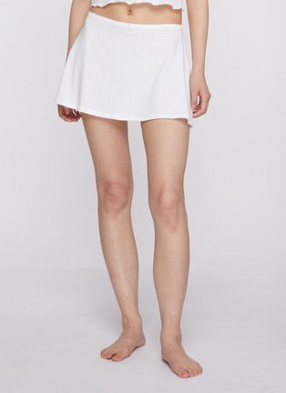 Figure View - Click To Enlarge - SKIMS - Drop Needle Pointelle Mini Skirt