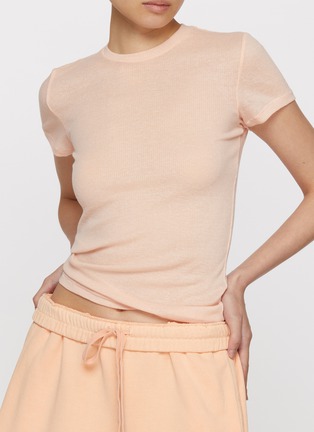 Figure View - Click To Enlarge - SKIMS - Sheer Cotton Crewneck T-Shirt