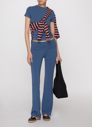 Back View - Click To Enlarge - SKIMS - Cotton Jersey Foldover Pants