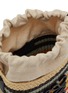 Detail View - Click To Enlarge - LOEWE - Anagram Striped Iraca Palm Canvas Crossbody Pouch