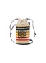 Main View - Click To Enlarge - LOEWE - Anagram Striped Iraca Palm Canvas Crossbody Pouch