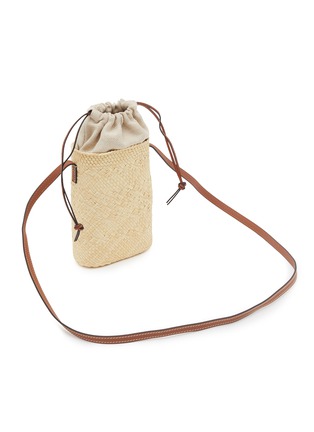 Detail View - Click To Enlarge - LOEWE - Anagram Iraca Palm Canvas Crossbody Pouch