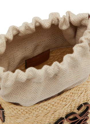 Detail View - Click To Enlarge - LOEWE - Anagram Iraca Palm Canvas Crossbody Pouch