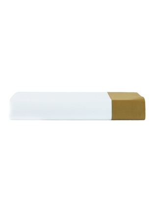 Main View - Click To Enlarge - FRETTE - Bold King Size Duvet Cover — Oatmeal/Mustard