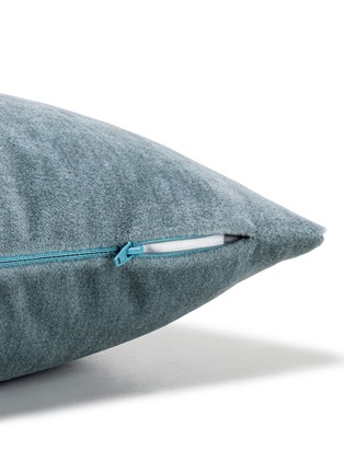 Detail View - Click To Enlarge - FRETTE - Luxury Wool Velvet Cushion Cover — Rainy Sky