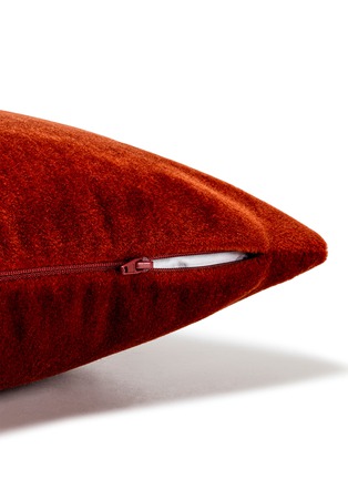 Detail View - Click To Enlarge - FRETTE - Luxury Wool Velvet Cushion Cover — Deep Rust