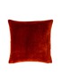 Main View - Click To Enlarge - FRETTE - Luxury Wool Velvet Cushion Cover — Deep Rust