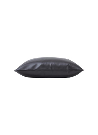 Detail View - Click To Enlarge - FRETTE - Luxury Soft Leather Cushion Cover — Dark Brown